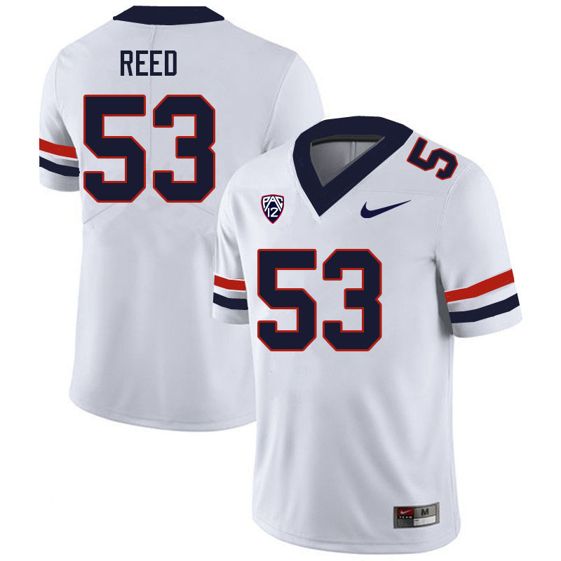 Men #53 Malik Reed Arizona Wildcats College Football Jerseys Sale-White